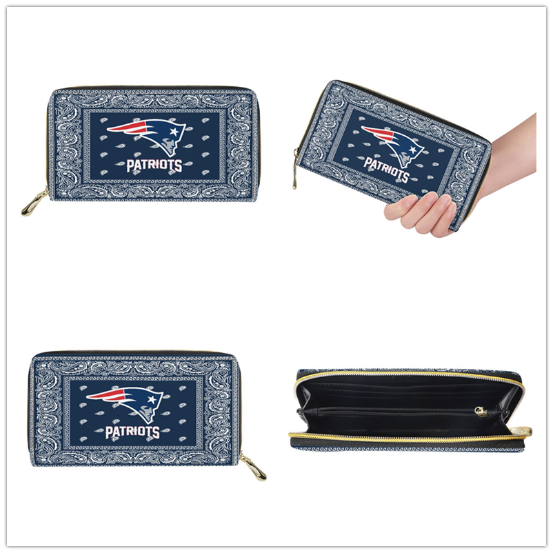 New England Patriots PU Leather Zip Wallet 001